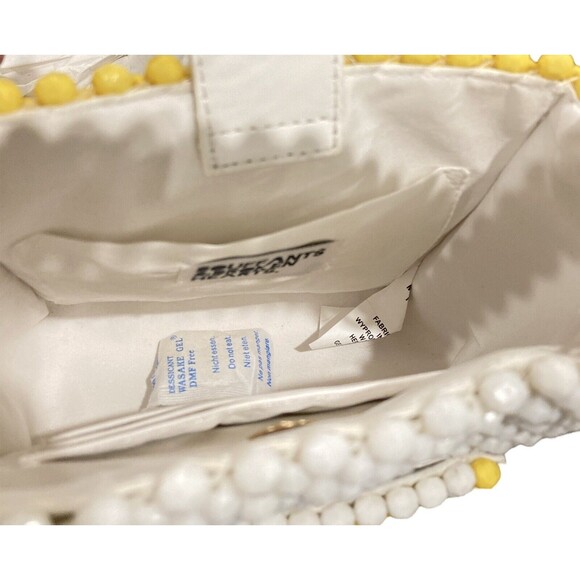 Bouffant and Broken Hearts Kendra Dandy Beaded Lemon Handbag Purse Crossbody Bag - Picture 3 of 4